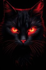 Red and Black Cat Metal Poster_ Unleash the Feline Elegance!.jpg